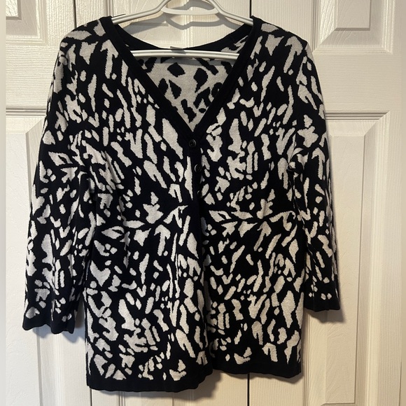 Christopher & Banks Animal Print Cardigan - M - Picture 4 of 6